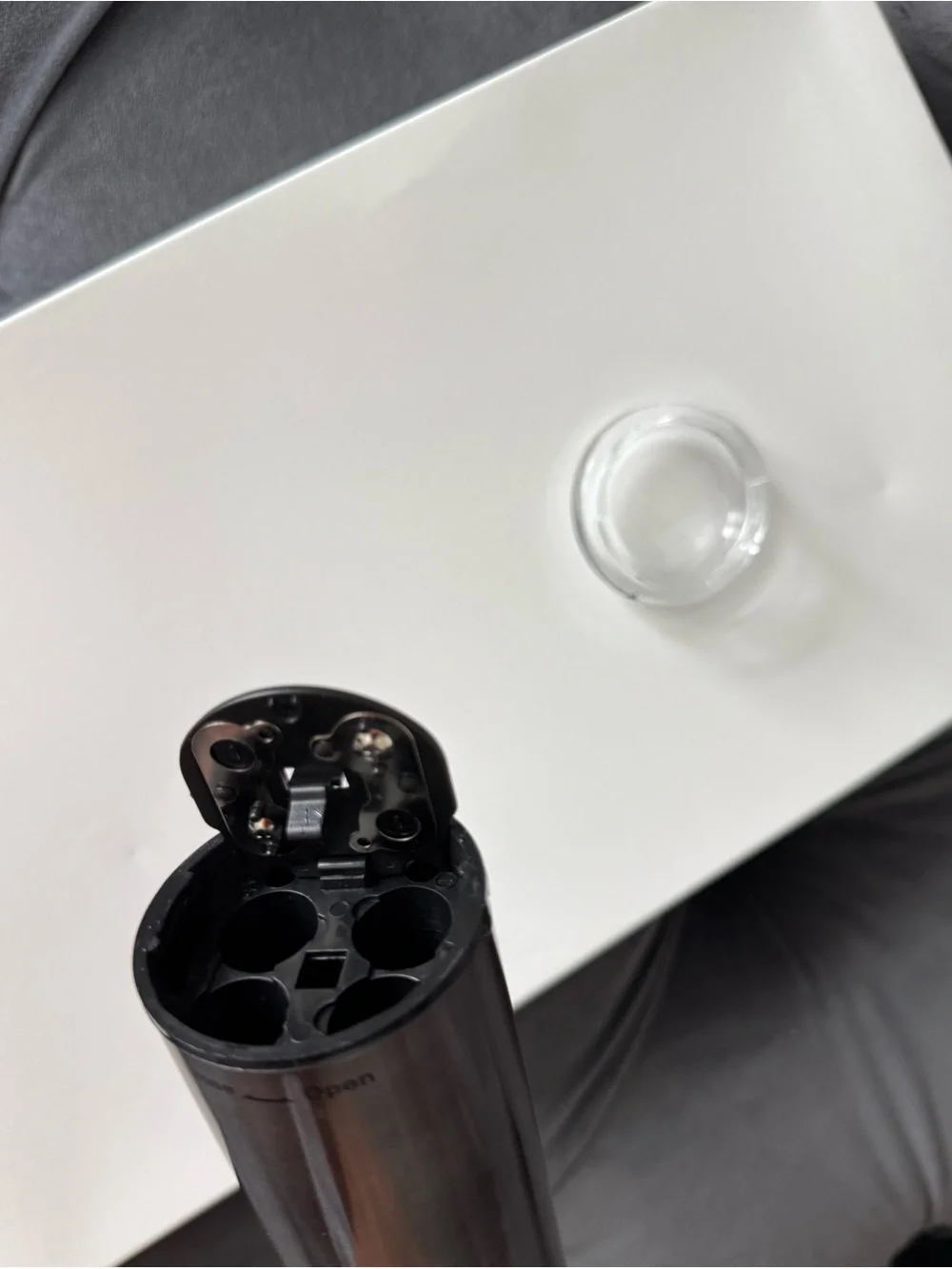 Electric Wine Bottle Opener in Gunmetal operated Corkscrew Wolfgang